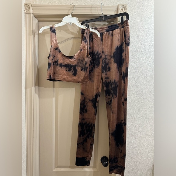 Pants - NWOT Suede 2 piece sweat suit